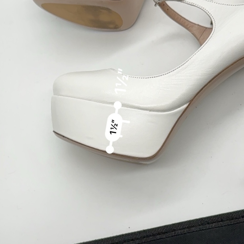 MIU MIU
Plain Mary Jane Platform Heels White Leather Women’s 40.5/10.5 - Picture 8 of 9